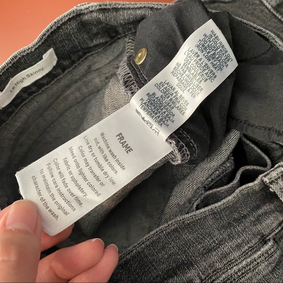 Frame Denim Gray Le High Skinny Jeans Size 24 - Picture 6 of 8